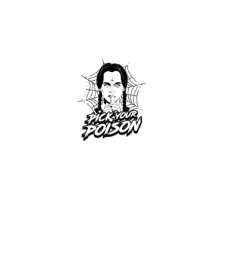 WEDNESDAY Pick your poison model negru pe tricou