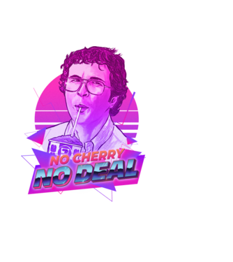 no cherry no deal stranger things model negru pe tricou