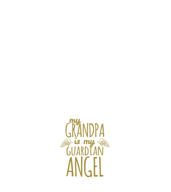 My grandpa is my guardian angel model albastru închis pe tricou