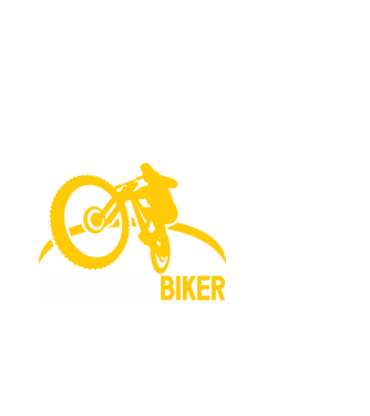 mountain biker model negru pe tricou