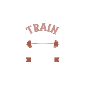 Train Hard model negru pe tricou