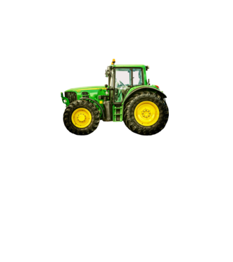 TRACTOR model alb pe tricou