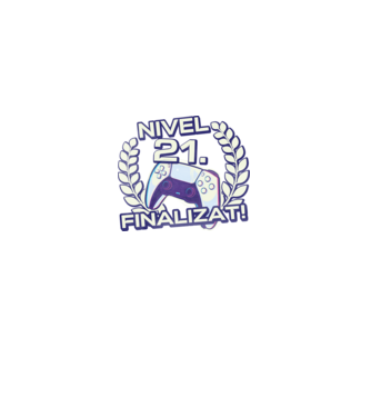 Nivel 21 finalizat! model negru pe tricou
