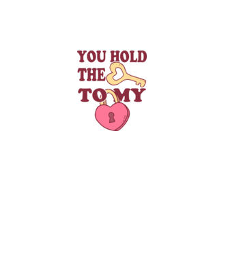 you hold the key to my heart model alb pe tricou