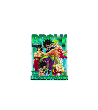 broly dragonball model negru pe tricou