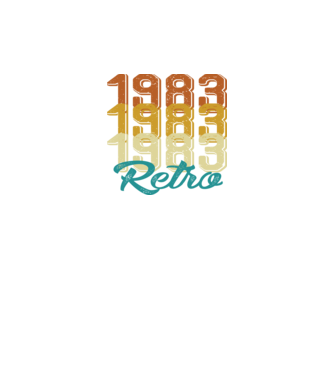 1983 retro model alb pe tricou