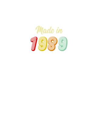 made in 1989 retro model negru pe tricou