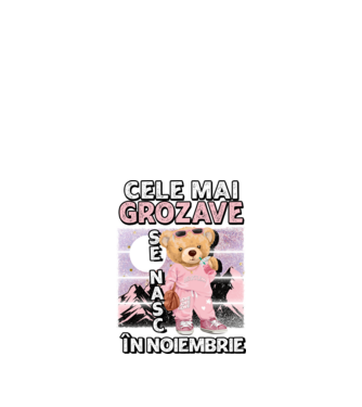 RETRO teddy fetişcană NOIEMBRIE model negru pe tricou