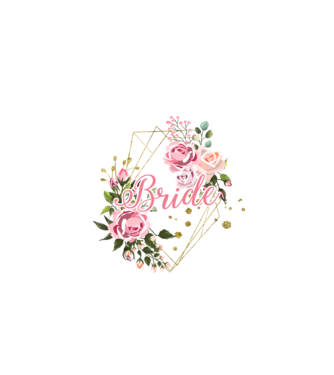 BRIDE roses floral model alb pe tricou