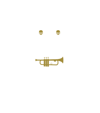 I play heavy metal trumpet model negru pe tricou