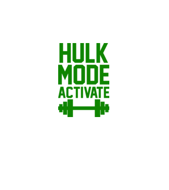 Hulk mode model alb pe tricou