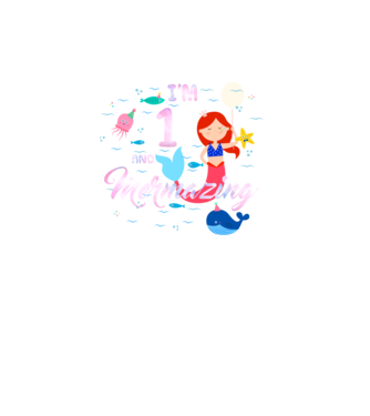 Mermazing Birthday 1 model turcoaz pe tricou