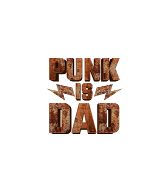PUNK IS DAD model negru pe tricou