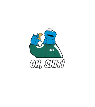cookie monster squid game parody model negru pe tricou