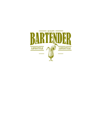 Lifestyle Bartender model negru pe tricou
