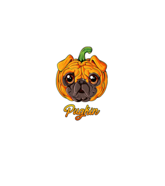 Pugkin model negru pe tricou