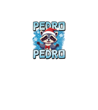 Pedro pedro retro xmas model negru pe tricou
