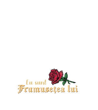 eu sunt frumusețea lui model negru pe tricou