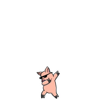 Porc dab model albastru închis pe tricou