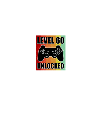 Level 60 unlocked retro gamer model negru pe tricou
