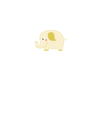 Cute elephant model alb pe tricou