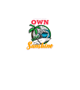 Create your own sunshine surfer skeleton model negru pe tricou