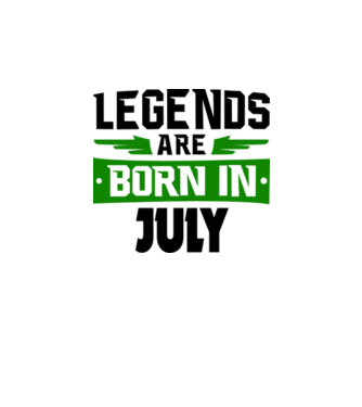 Legends are born in July model alb pe tricou