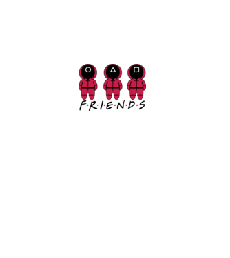 squid game friends model alb pe tricou