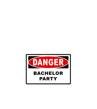 Bachelor DANGER model alb pe tricou