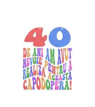 Realiza această capodoperă 40 model alb pe tricou