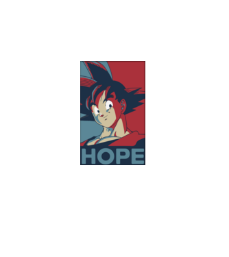 goku hope dragonball model negru pe tricou