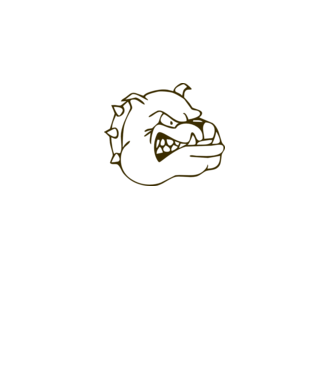 Bulldog model alb pe tricou