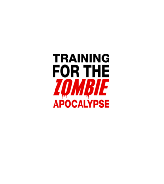 training for the zombie apocalypse model alb pe tricou