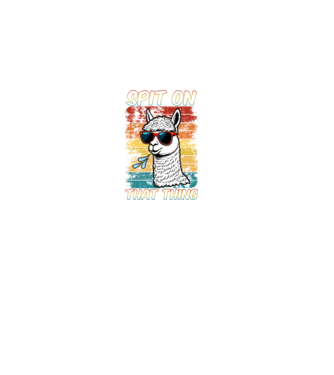 Spit on that thing llama rainbow Hawk Tuah model negru pe tricou