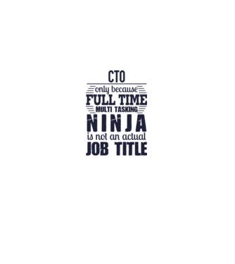 CTO-full time ninja model alb pe tricou