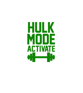 Hulk mode model alb pe tricou