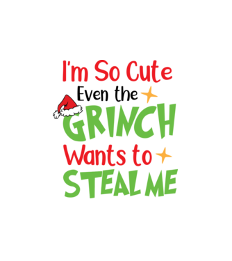 So cute Grinch model alb pe tricou