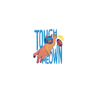 Touch Meow model albastru jeanși pe tricou
