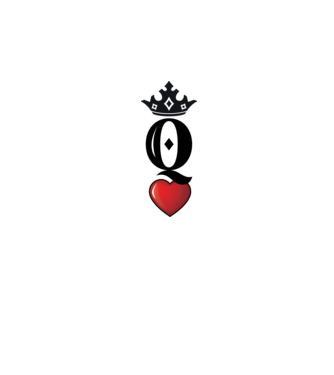 Cuplu HeartQueen model alb pe tricou