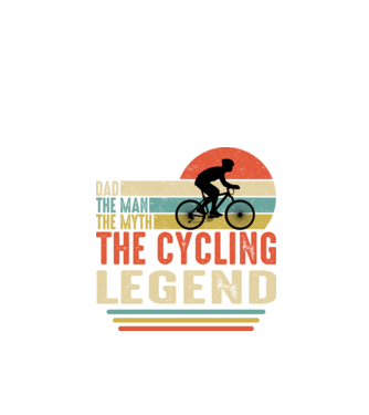Dad the man, the myth, the cycling legend model negru pe tricou