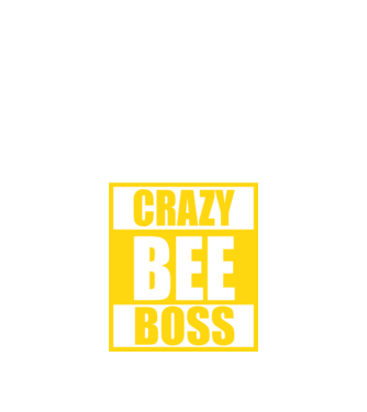 Crazy bee boss model negru pe tricou