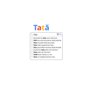 căutare Google Tată model negru pe tricou