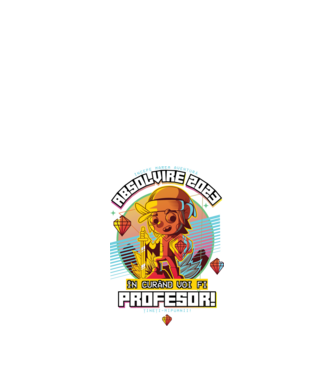 absolvire 2023 profesor model negru pe tricou