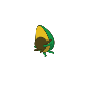 Avocado model gri pe tricou