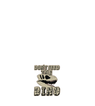 Dont feed the dino model negru pe tricou
