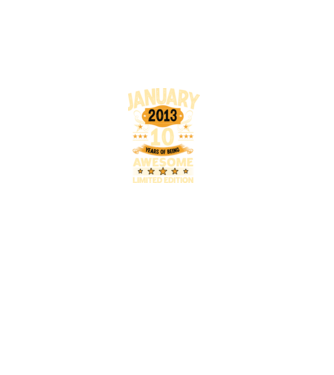 January 2013 10 years of being limited edition model negru pe tricou