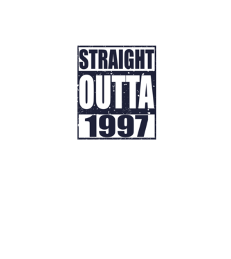 Straight Outta - 1997 model gri/negru pe tricou