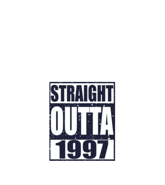 Straight Outta - 1997 model portocaliu pe tricou