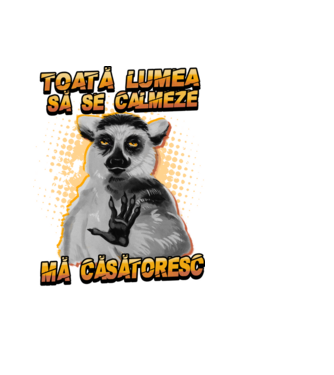 toată lumea - să se calmeze - mă căsătoresc model negru pe tricou