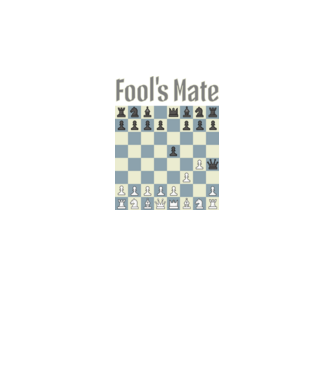 fool's mate model negru pe tricou